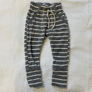 Little Wedgies, sweatpants Striped Charcoal Kids Jogger Pants